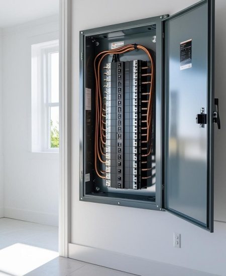 Modern-200-amp-residential-electrical-panel-installed-2 Modern-200-amp-residential-electrical-panel-installed-2
